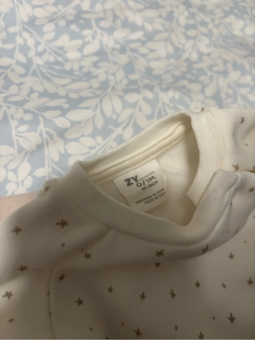 Cream Star-Print Top and Pink Legging Kids Matching Set